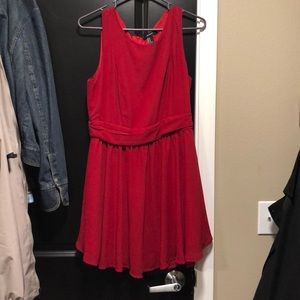 A red Forever21 dress